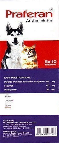 Praferan-Anti Worms for Dogs&Cats (1 Tablet) - Paw & Joy