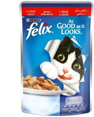 Purina Felix Beef in Jelly Pouch 100g - Paw & Joy