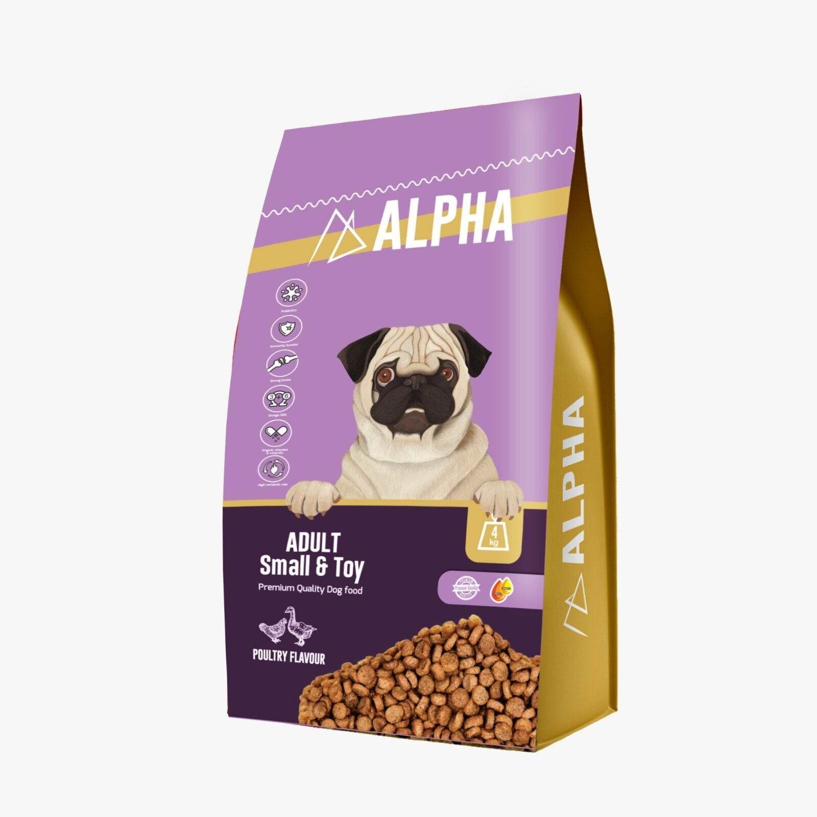 Paw & Joy Biggest Pet Supplies brand in Egypt | Alpha Small&Toy Adult Dog Dry Food 4kg