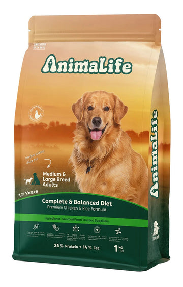 AnimaLife Adult Chicken Dog Dry Food 1kg