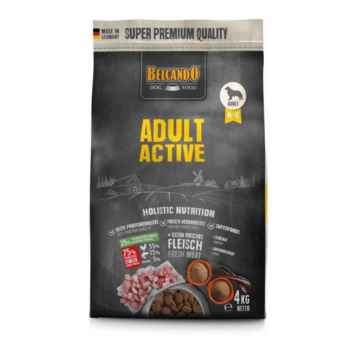 Paw & Joy Biggest Pet Supplies brand in Egypt | Belcando Active Adult Dog Dry Food 4kg