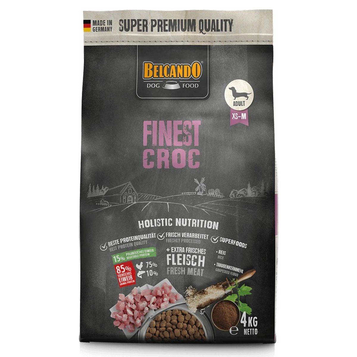 Paw & Joy Biggest Pet Supplies brand in Egypt | Belcando Finest Croc Dog Dry Food 4kg