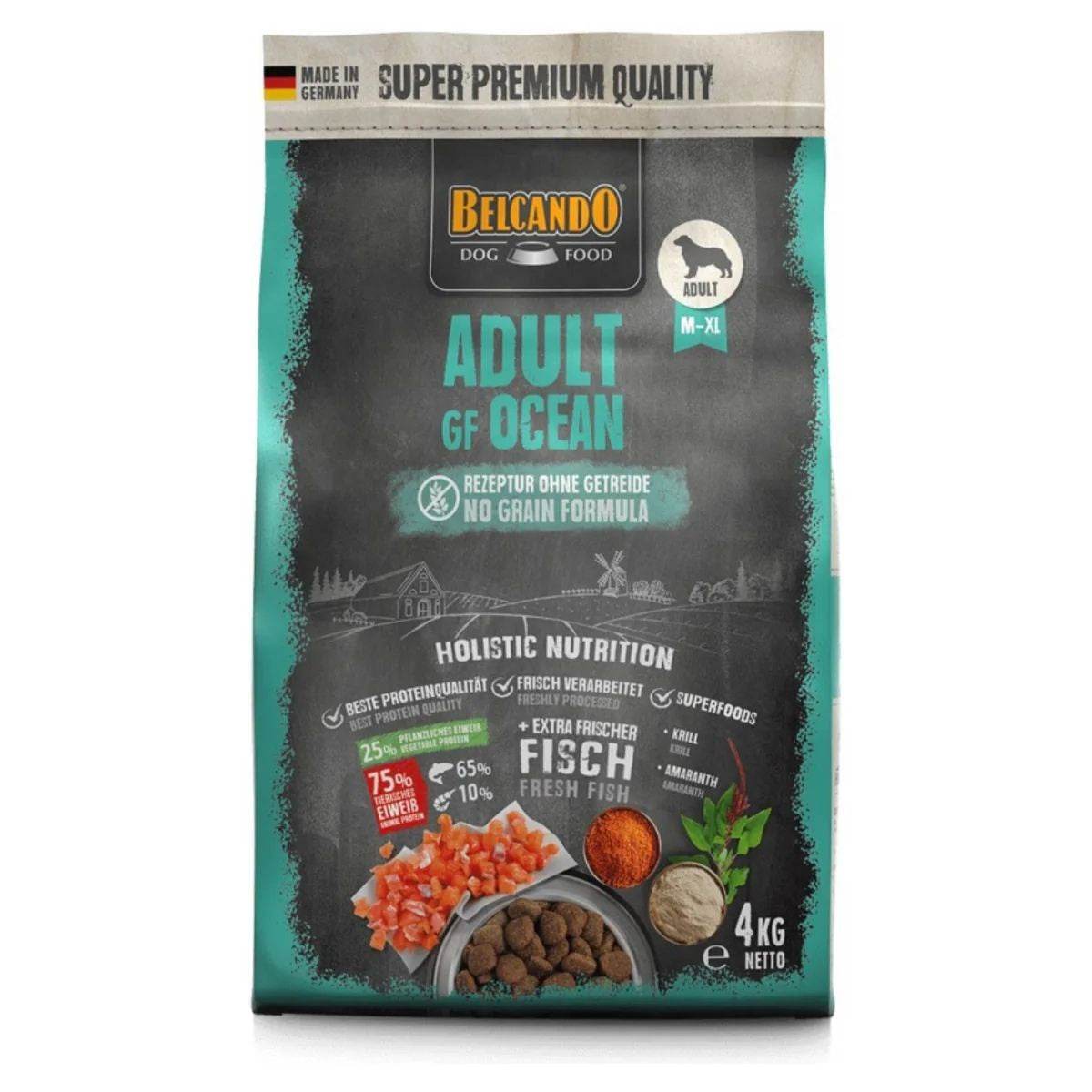 Paw & Joy Biggest Pet Supplies brand in Egypt | Belcando Grain Free Adult Dog Dry Food Ocean Fish 4kg