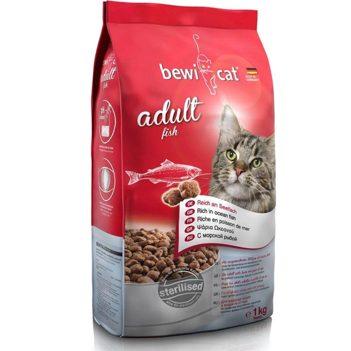 Paw & Joy Biggest Pet Supplies brand in Egypt | Bewi Cat Dry Food Fish 1kg