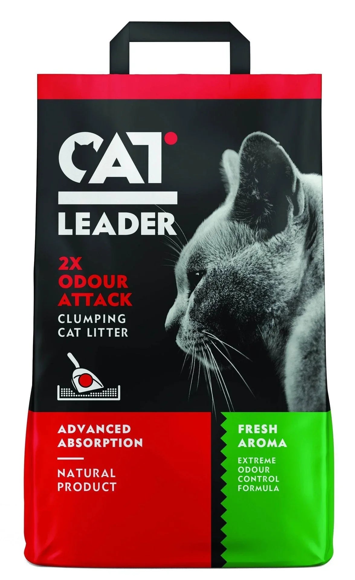 CAT LEADER Premium Clumping cat litter 2XODOUR ATTACK FORMULA&FRESH aroma 5Kg - Paw & Joy