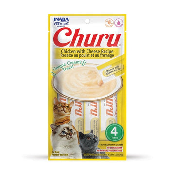 CHURU Creamy Cat Treat Chicken With Cheese 4 Tubes 56g