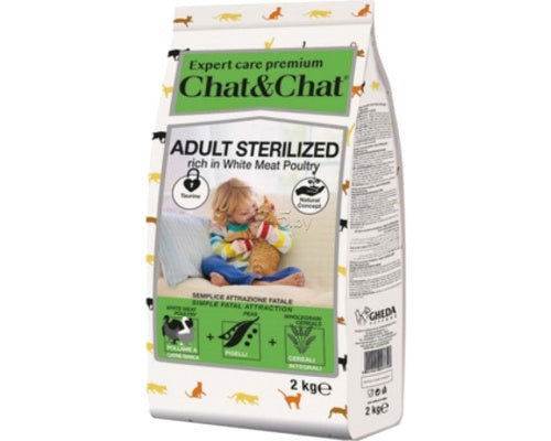 Paw & Joy Biggest Pet Supplies brand in Egypt | Chat&Chat Care Adult Sterilised Cat Dry Food 2kg
