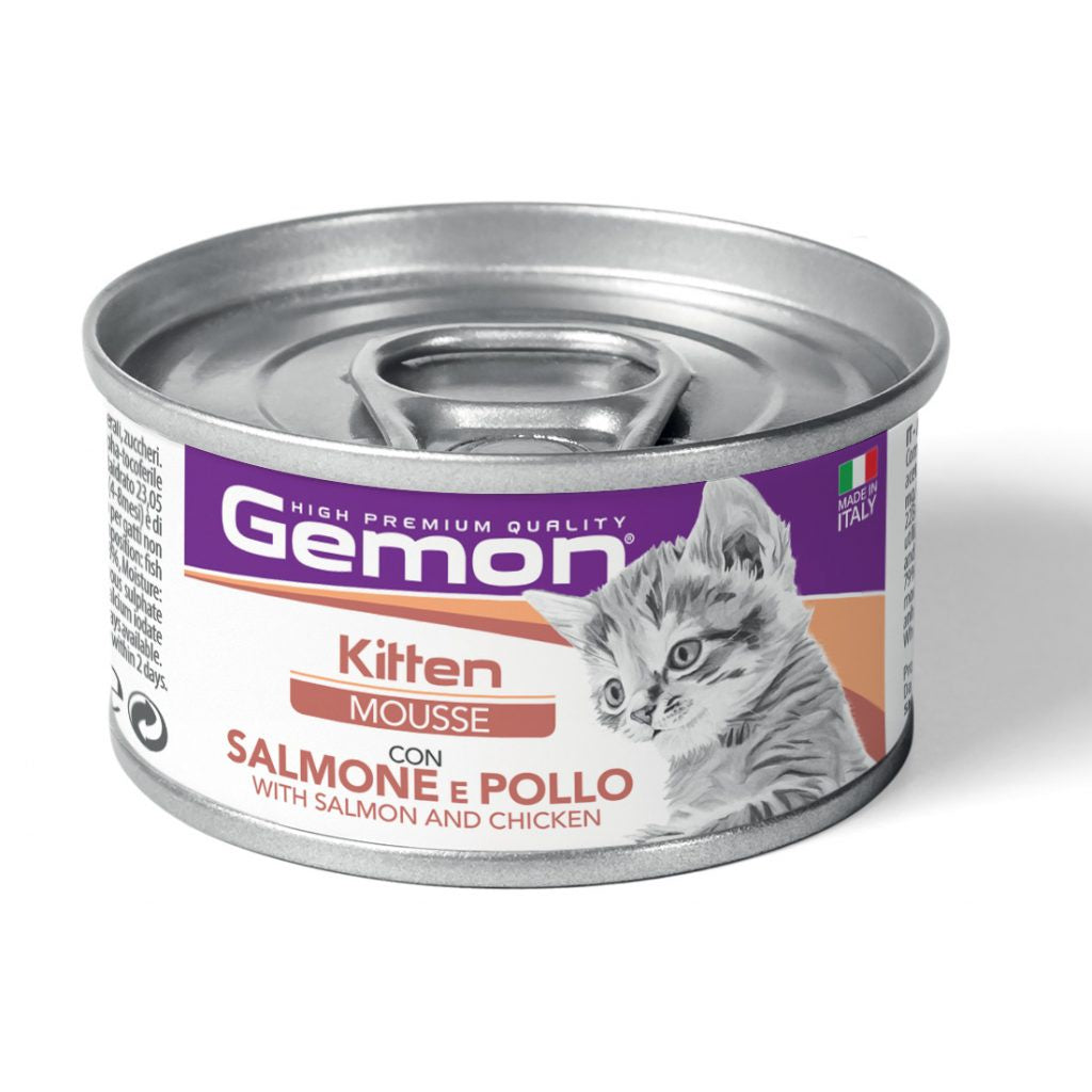 GEMON High Premium Mousse Salmon&Chicken Kitten Wet Food 85g