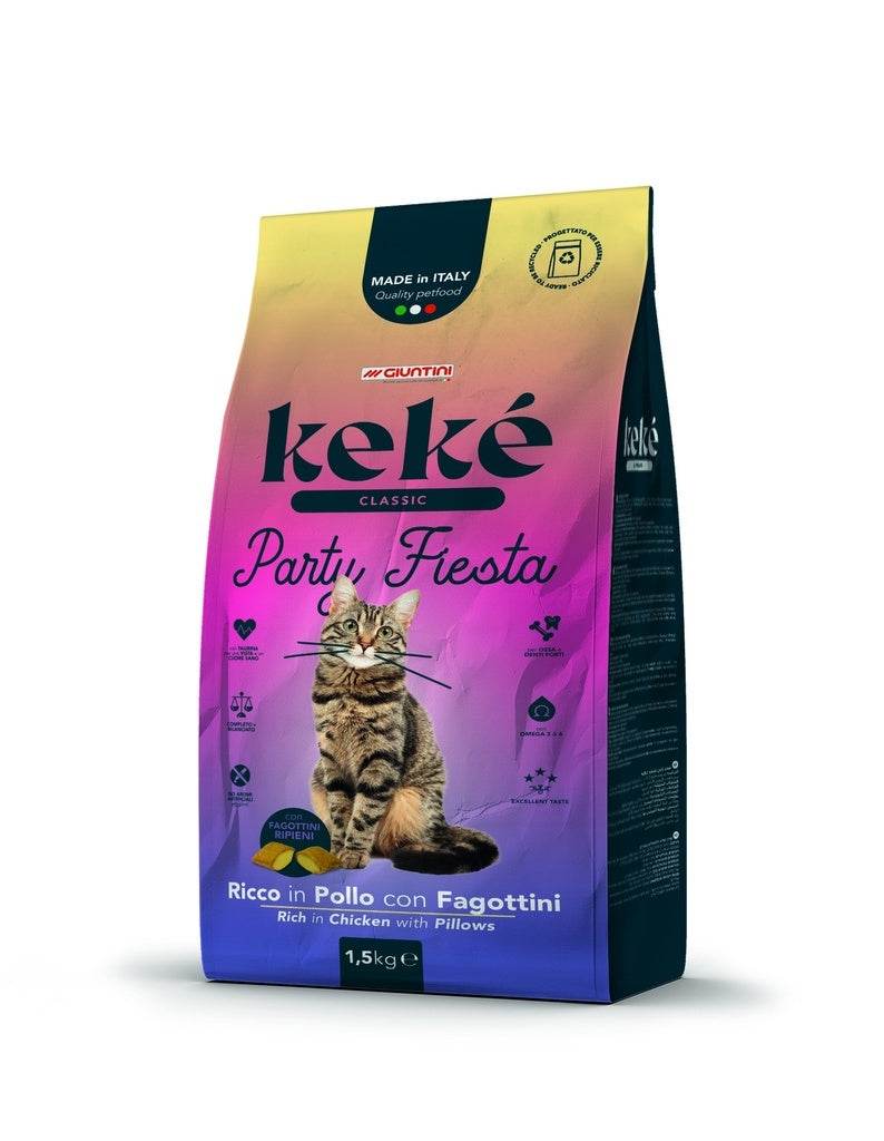 Paw & Joy Biggest Pet Supplies brand in Egypt | Keke Classic Party Fiesta Cat Dry Food 1.5kg