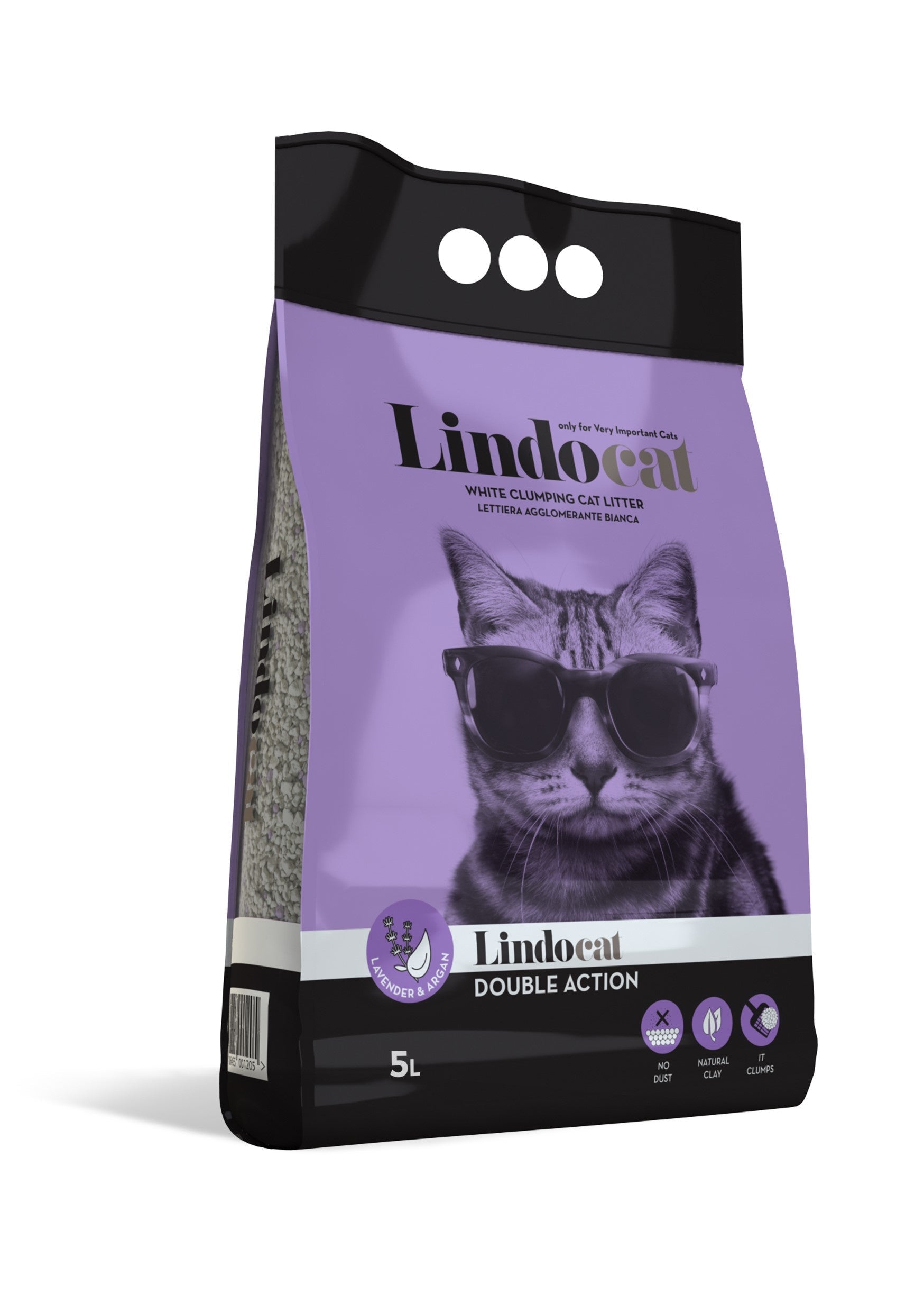 LINDOCAT Double Action Clumping Cat Litter 5L