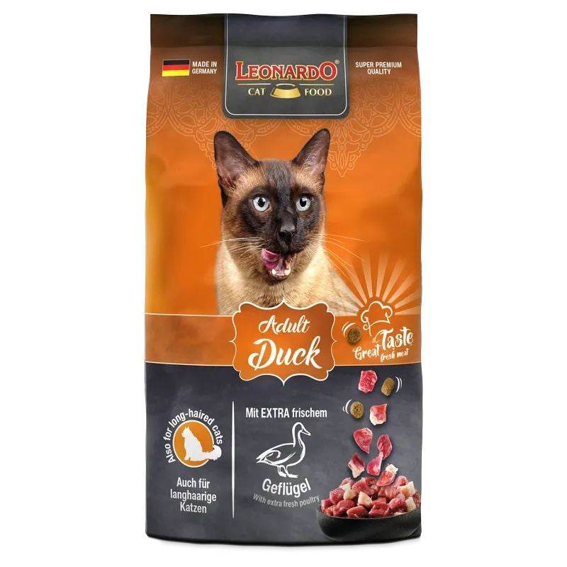 Paw & Joy Biggest Pet Supplies brand in Egypt | Leonardo Cat Dry Food Duck 15kg
