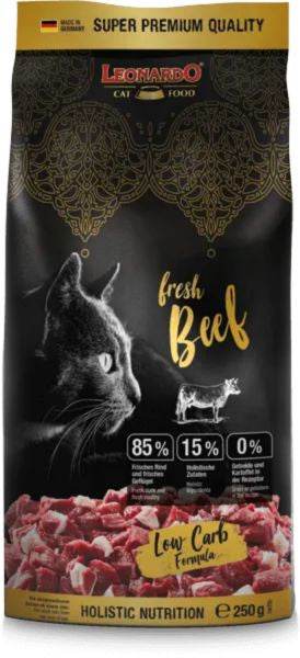 Paw & Joy Biggest Pet Supplies brand in Egypt | Leonardo Fresh Beef Cat Dry Food 250g