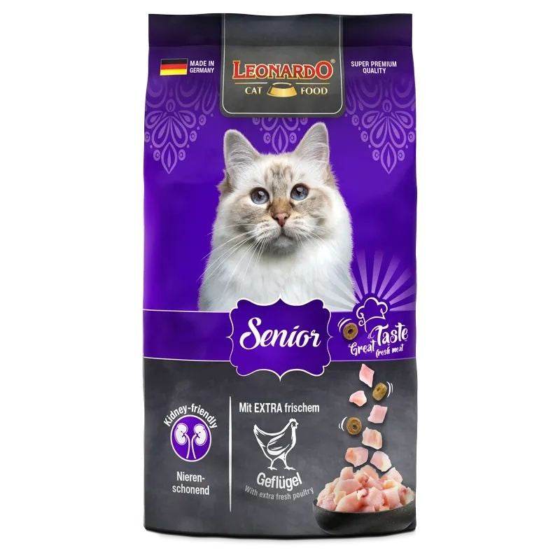Paw & Joy Biggest Pet Supplies brand in Egypt | Leonardo Senior Cat Dry Food 1.8kg