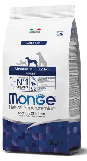 Paw & Joy Biggest Pet Supplies brand in Egypt | MONGE Super Premium Adult Dog Dry Food 3kg