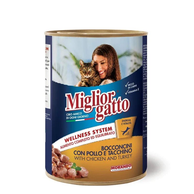 Miglior Cat Wet Food Chunks Chicken&Turkey 405g - Paw & Joy