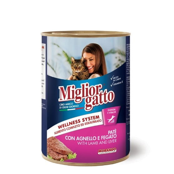 Miglior Cat Wet Food Pate Lamb&Liver 400g -  - PetsOffice