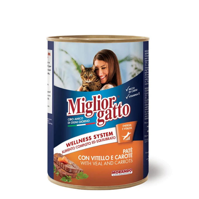Miglior Cat Wet Food Pate Veal&Carrots 400g -  - PetsOffice