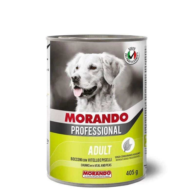 Morando Dog Wet Food Chunks Veal&Peas 405g - Paw & Joy