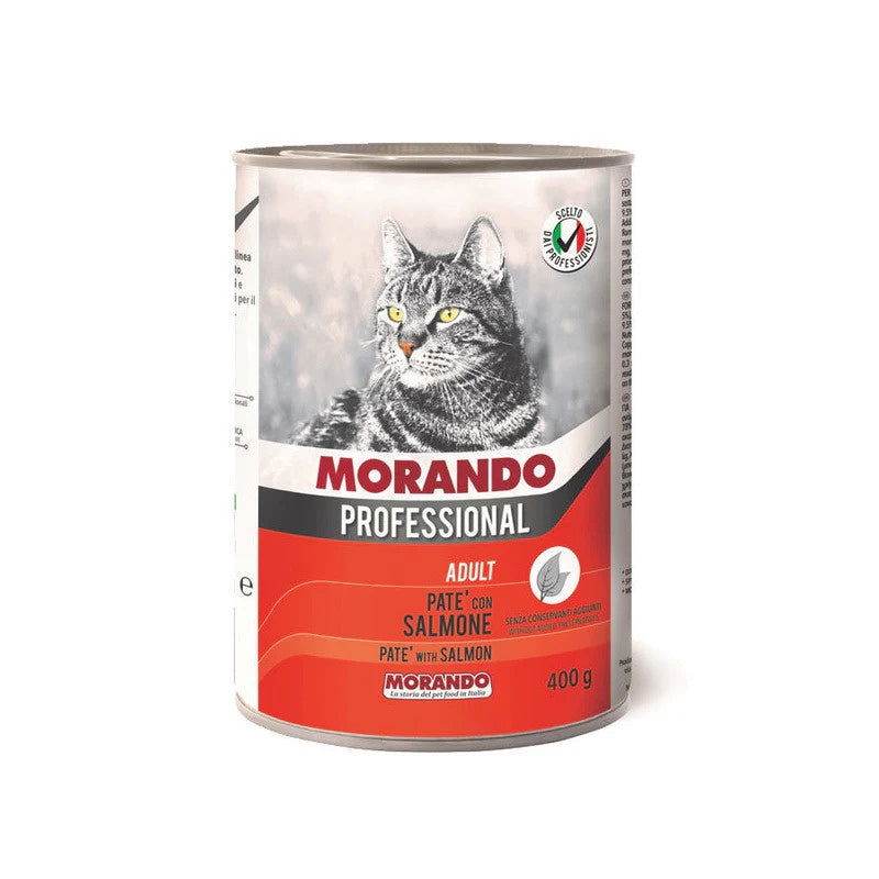 Paw & Joy Biggest Pet Supplies brand in Egypt | Morando Cat Wet Food Pate Salmon 400g