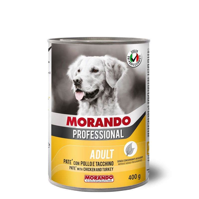 Paw & Joy Biggest Pet Supplies brand in Egypt | Morando Dog Wet Food Pate Chicken&Turkey 400g