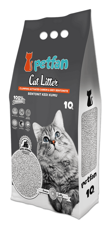 Paw & Joy Biggest Pet Supplies brand in Egypt | PETFAN Clumping Cat Litter Active Carbon 10L