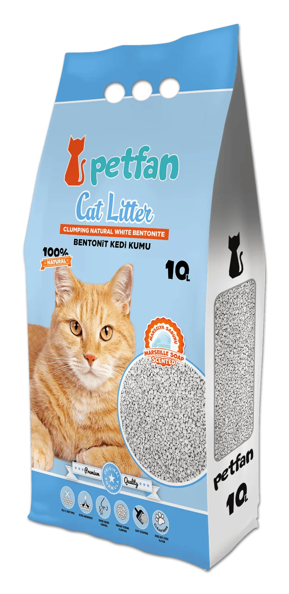 PETFAN Clumping Cat Litter Marseille Soap 10L - Paw & Joy