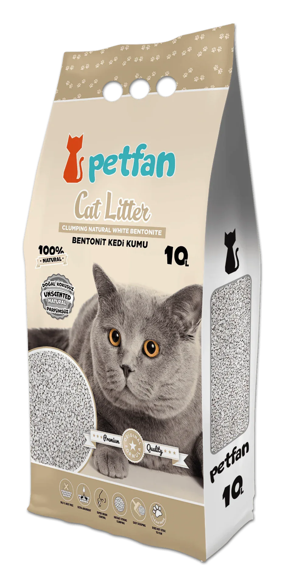 PETFAN Clumping Cat Litter Natural 10L - Paw & Joy