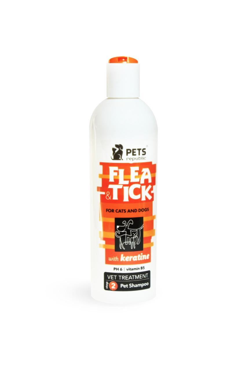 Pets Republic Flea&Tick Shampoo With Keratine 500ml -  - PetsOffice