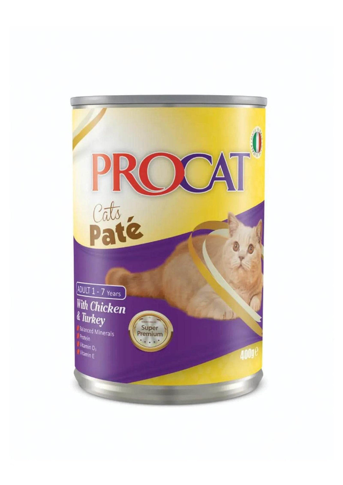 Paw & Joy Biggest Pet Supplies brand in Egypt | ProCat Wet Food Pate Chicken&Turkey 400g