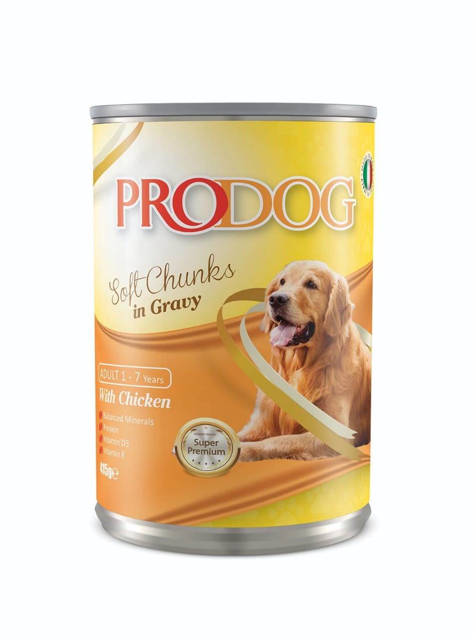Paw & Joy Biggest Pet Supplies brand in Egypt | ProDog Wet Chicken Chunks Gravy 415g