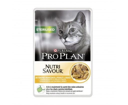 Pro Plan Sterilised Nutri Savour With Chicken Pouch In Gravy 85g -  - PetsOffice