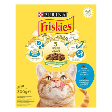 Paw & Joy Biggest Pet Supplies brand in Egypt | Purina Friskies Salmon Tuna&Vegetables 300g