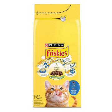Paw & Joy Biggest Pet Supplies brand in Egypt | Purina Friskies with Salmon & Vegetables Dry Food 1.7kg