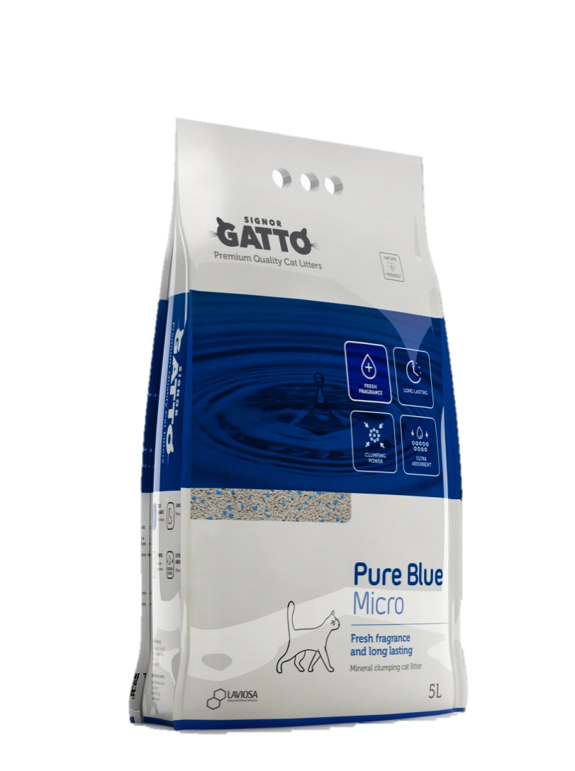 SIGNOR GATTO Pure Blue Micro Clumping Cat Litter 5L