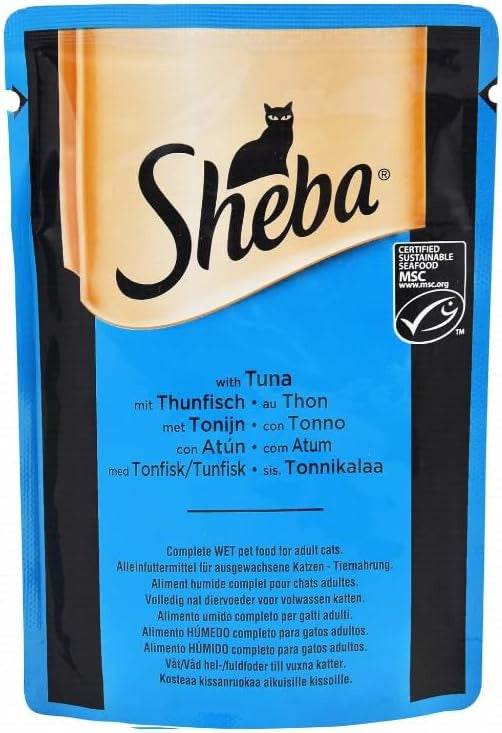 Paw & Joy Biggest Pet Supplies brand in Egypt | Sheba Cat Wet Food Pouch Tuna Pouch 85g