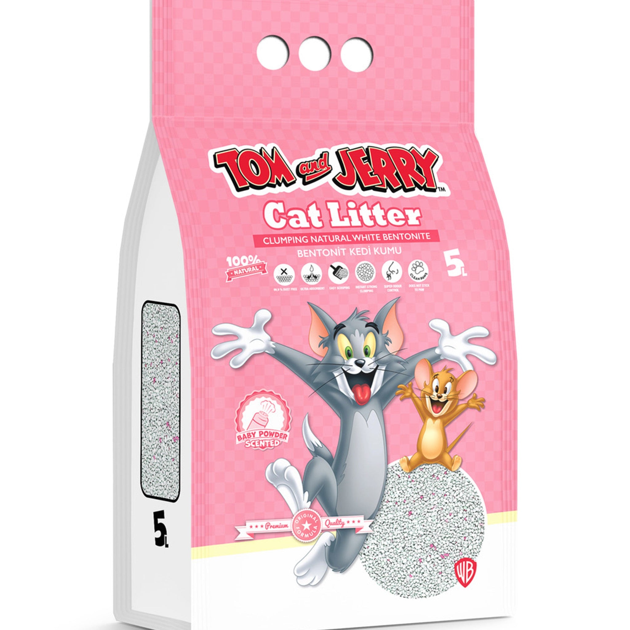 TOM&JERRY Clumping Cat Litter Baby Powder 5L
