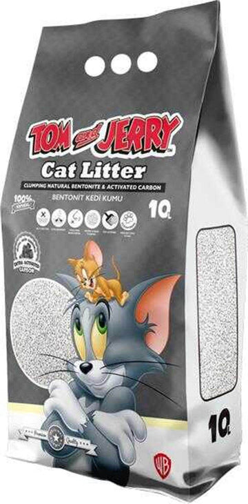 Paw & Joy Biggest Pet Supplies brand in Egypt | TOM&JERRY Clumping Cat Litter Active Carbon 10L