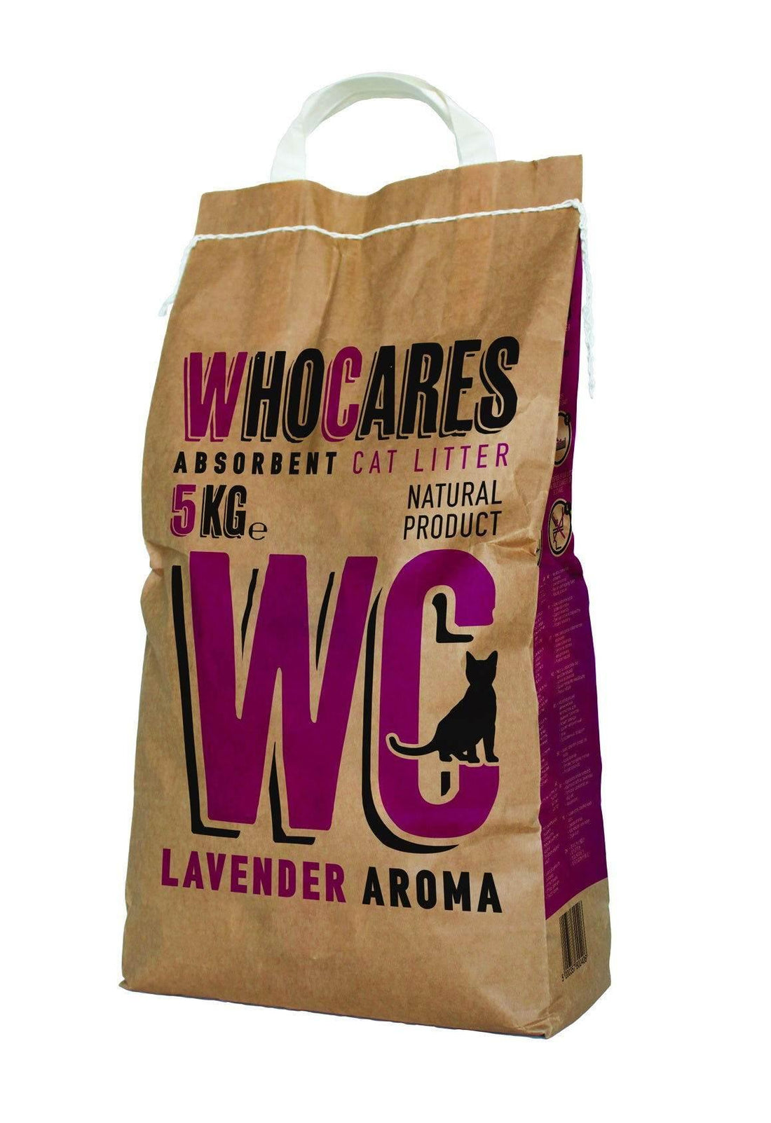WHO CARES Non-Clumping cat litter LAVENDER aroma 5Kg - Paw & Joy