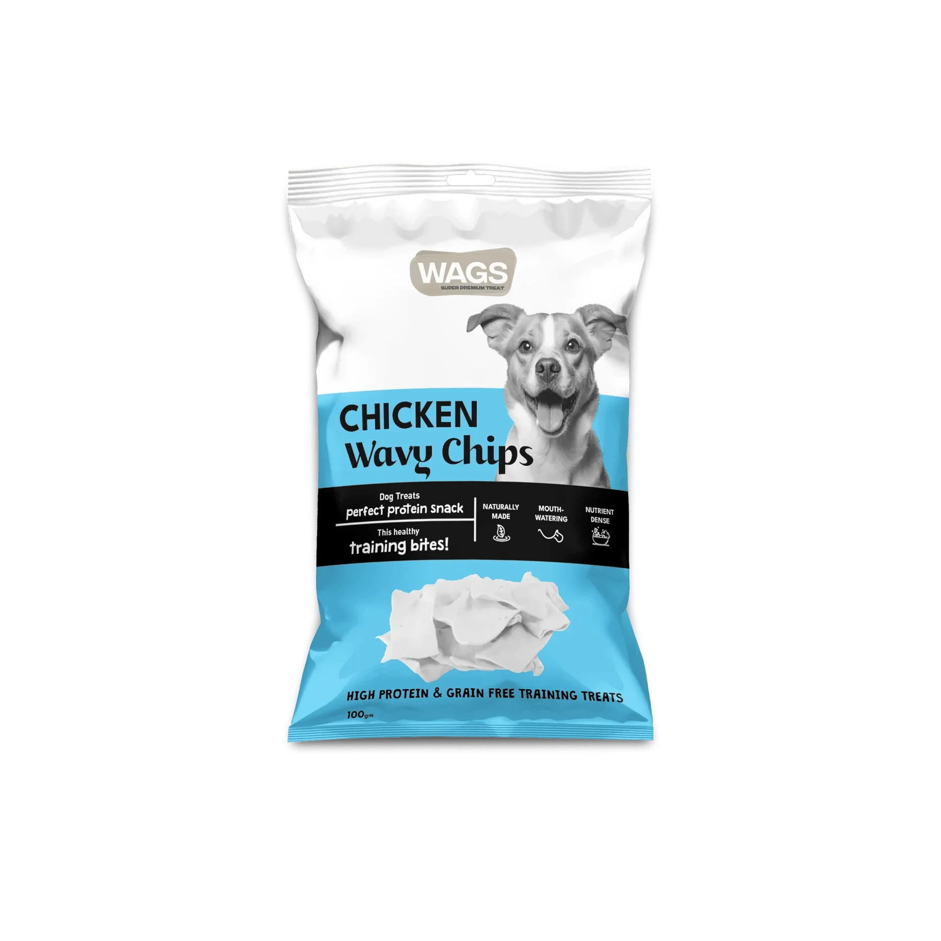 Wags Chicken Chips 100g - Paw & Joy