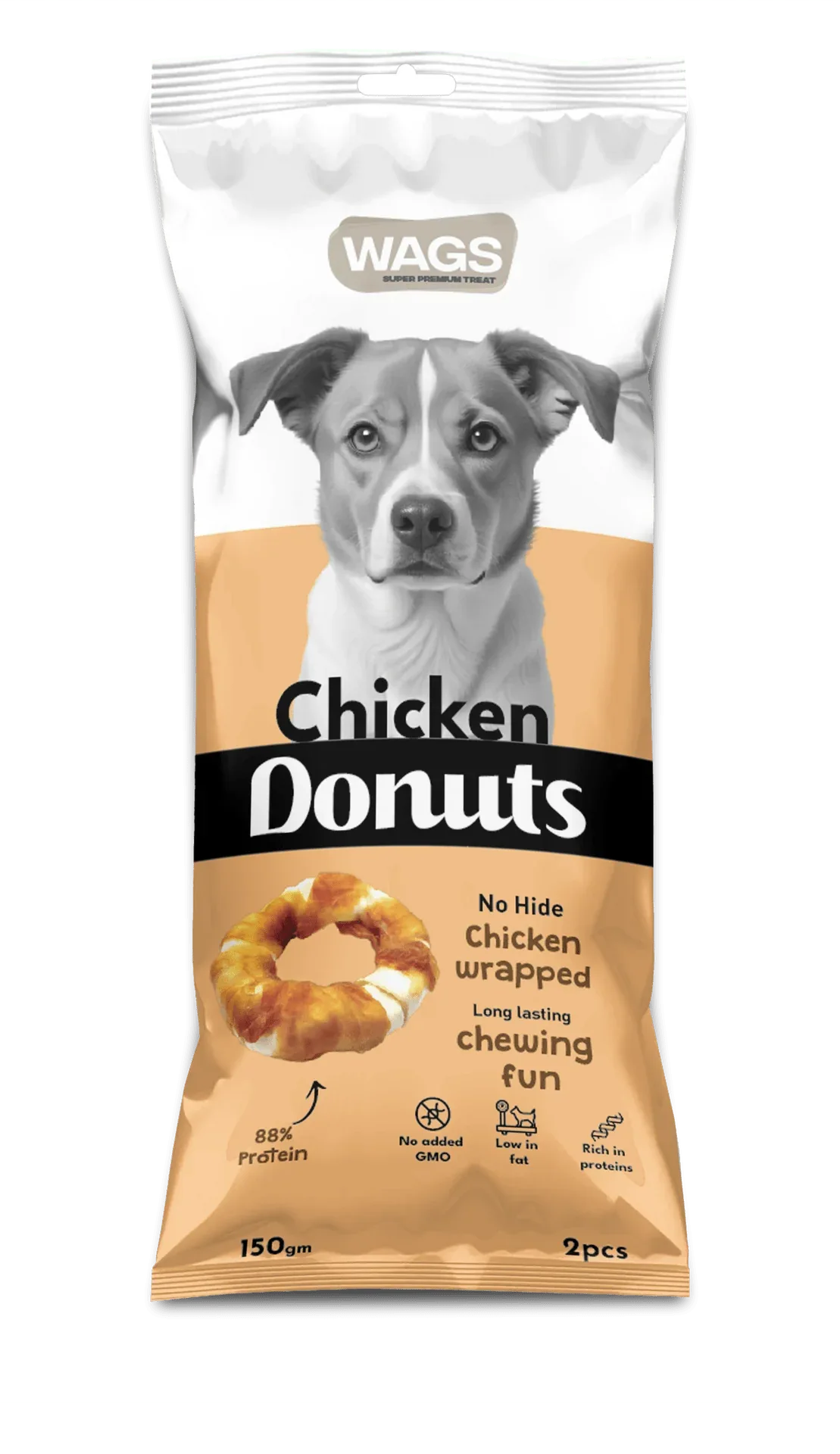 Wags Chicken Donut 2pcs 150g - Paw & Joy