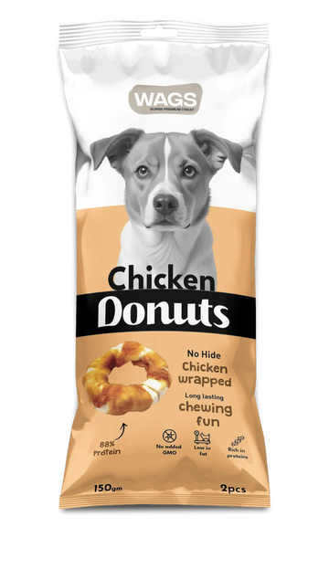 Wags Chicken Donut 2pcs 150g - Paw & Joy