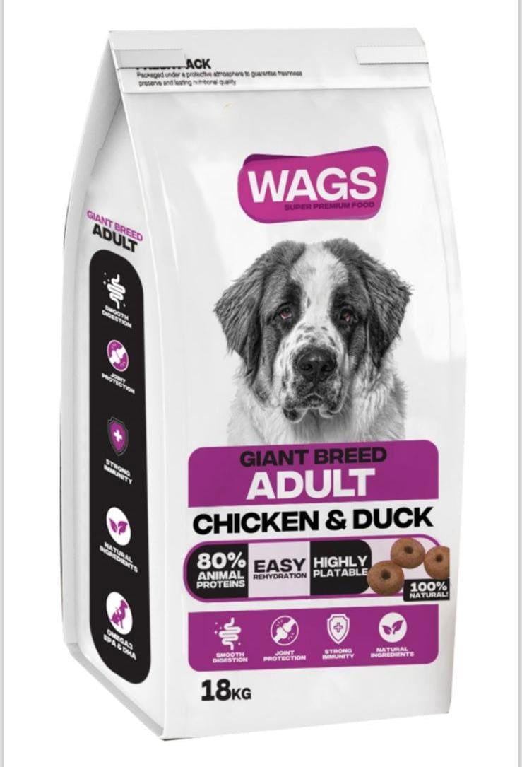 Wags Giant Adult Dog Dry Food 4kg -  - PetsOffice