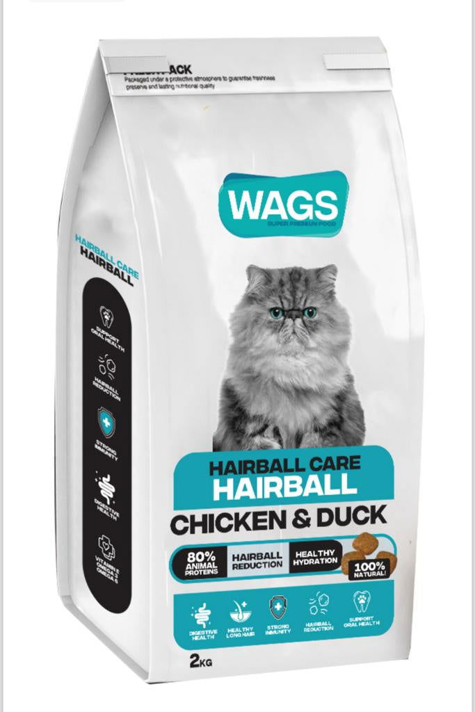 Wags Hairball Care Cat Dry Food 2kg -  - PetsOffice