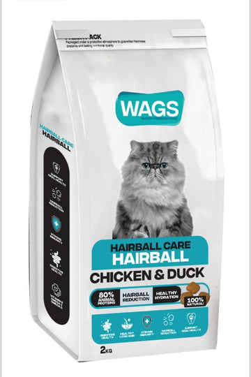 Wags Hairball Care Cat Dry Food 2kg -  - PetsOffice