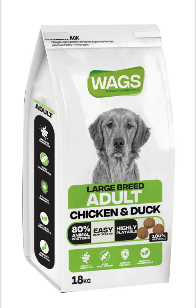 Wags Large Adult Dog Dry Food 4kg -  - PetsOffice