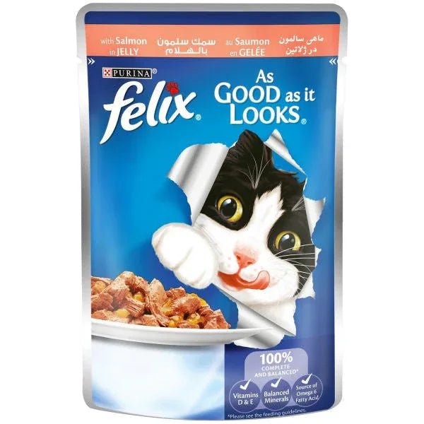 Purina Felix Salmon in Jelly Pouch 100g - Paw & Joy